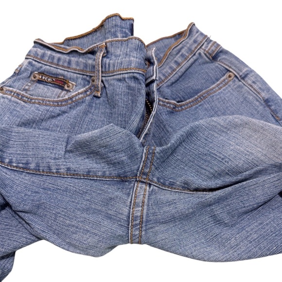 Angel Jeans Vintage Y2K MidRise Lace Up Flared Denim Made in USA Size 7 - Picture 5 of 15